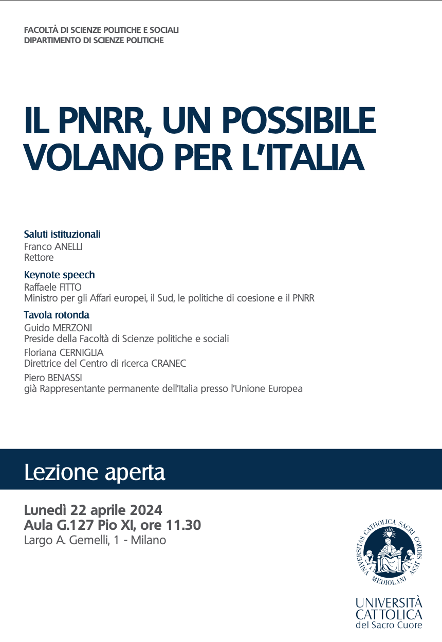 Il PNRR un possibile volano per l'Italia